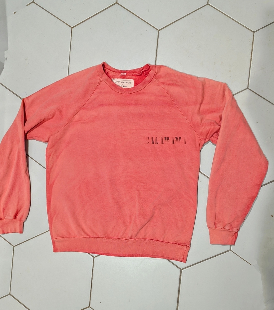 Billy Reid x Levi's Workwear Faded Red "Calabama" crewneck sweatshirt- Size M